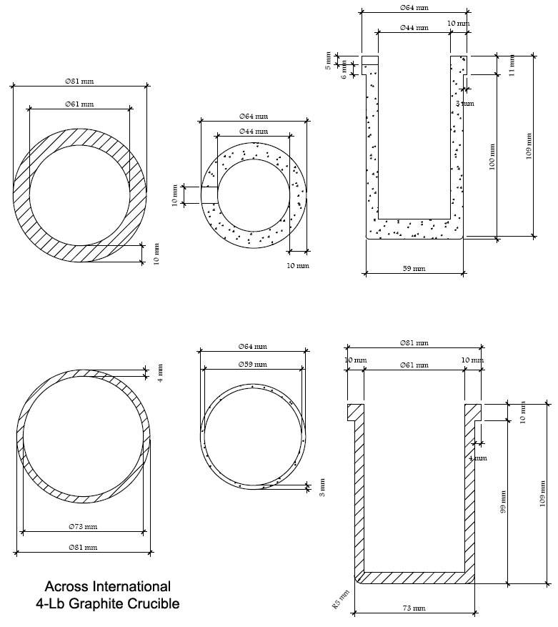 High Purity Graphite Crucibles 